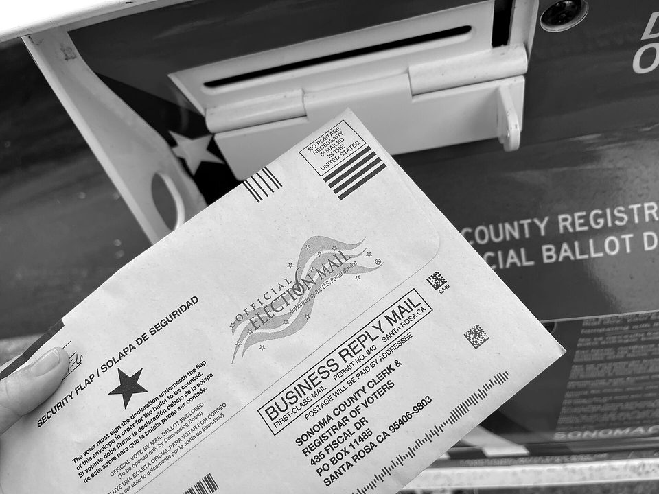 Ballot with ballot box in Sonoma, California - November 2022 - Sarah Stierch 02