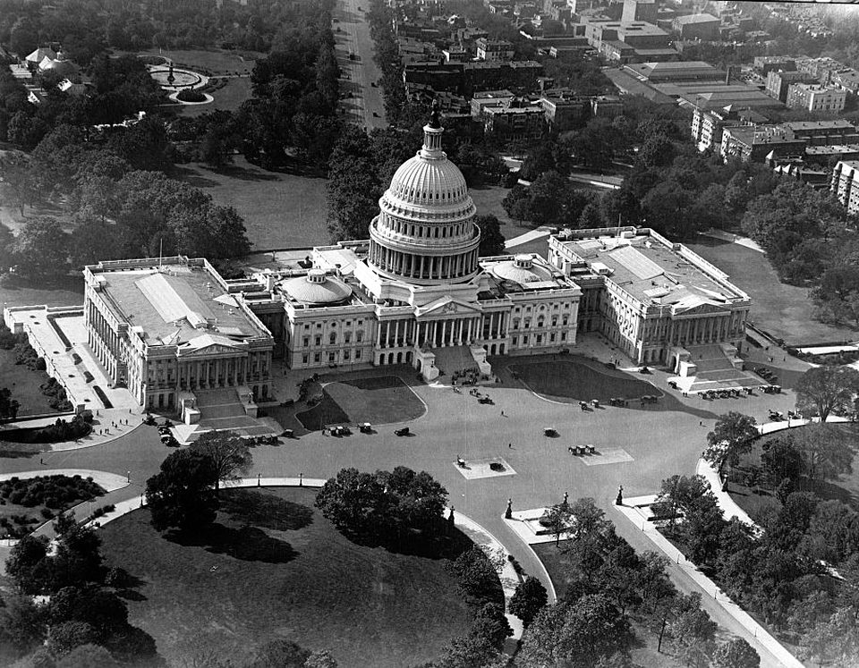 File photo: the United States Capitol seen from the air.