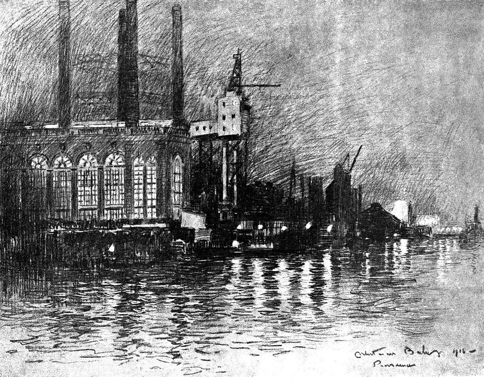 File photo: the Narragansett Electric Lighting Company’s central power station in Providence.