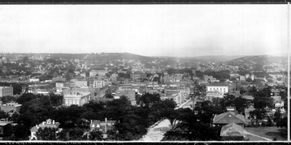 File photo: a panorama of Waterbury, Connecticut, from the Library of Congress.