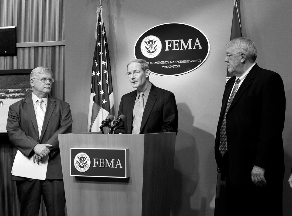 FEMA - 36327 - FEMA’s Harvey Johnson at FEMA headquarters press conference