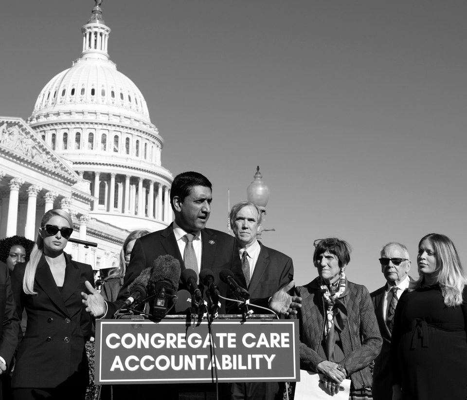Ro Khanna talks about congregate care outside the US Capitol