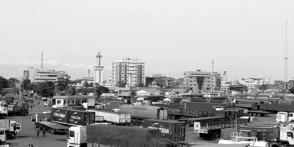 Vue panoramique du quartier Zongo à Cotonou au Bénin