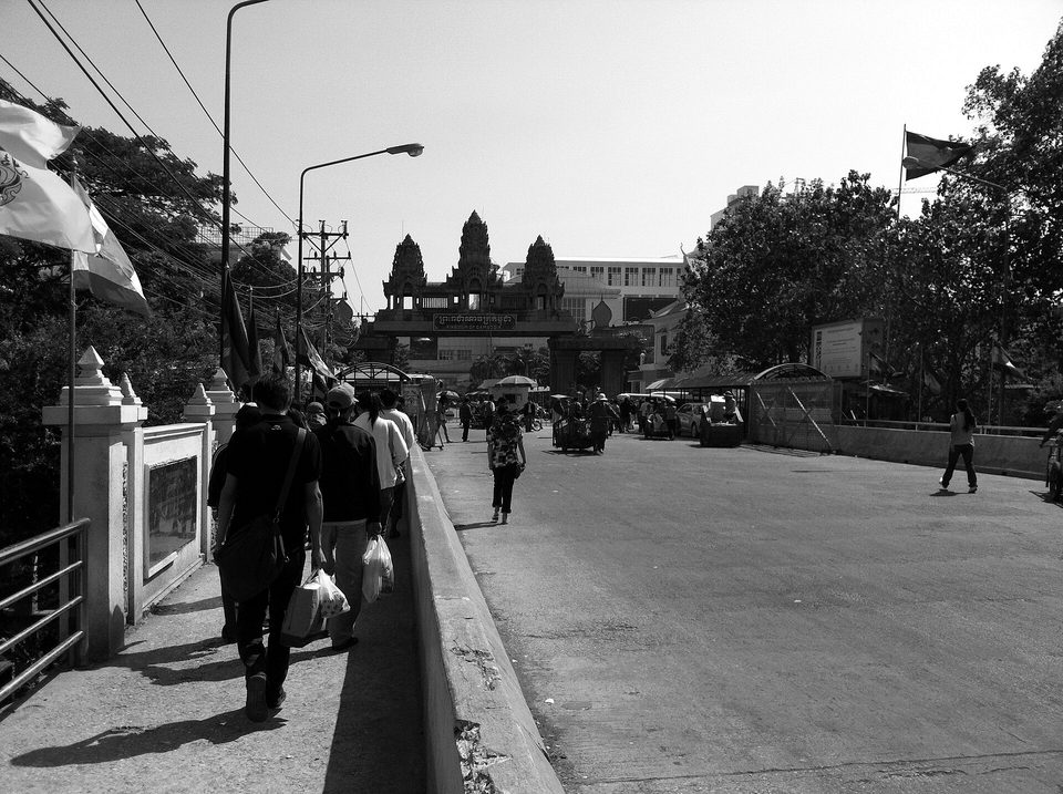 Border crossing between Thailand and Cambodia