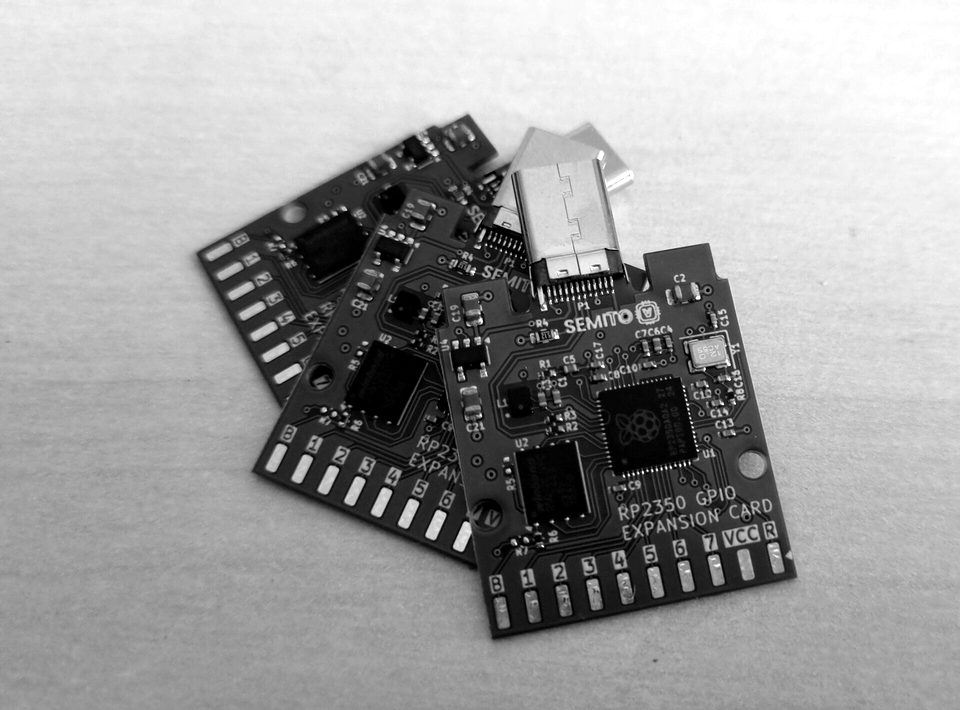 RP2350 GPIO Expansion Cards stacked 3