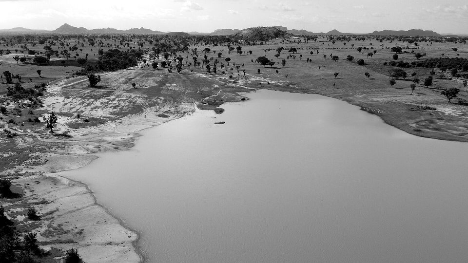 A lake within a farm at Bauchi, Nigeria