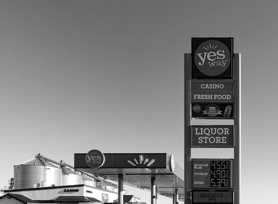Gas Prices Sign - Yes Way Gas Station - Fort Pierre - South Dakota