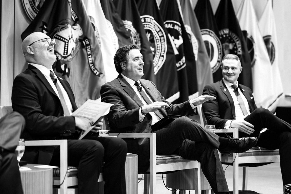 Dr Jack Dever speaking at an Office of the Director of National Intelligence (ODNI) Town Hall