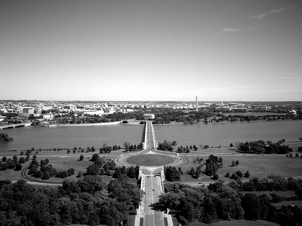 Traffic plaza on Columbia Island - Arlington Memorial Bridge - 2011