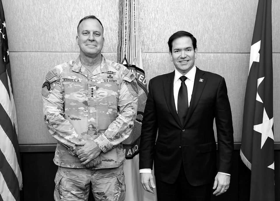 CENTCOM Commander General Michael Kurilla met Secretary Marco Rubio at CENTCOM headquarters at MacDill Air Force Base in Tampa, Florida, April 11, 2025