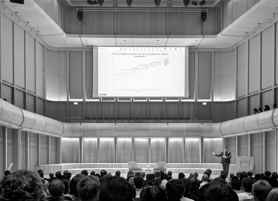 Jack Clark, co-founder of Anthropic, giving a talk on AI at the Schwarzman Centre in Oxford