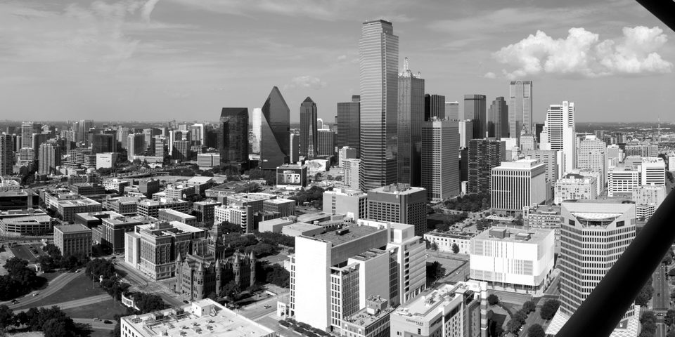 Dallas Texas skyline from Reunion Tower September 2025