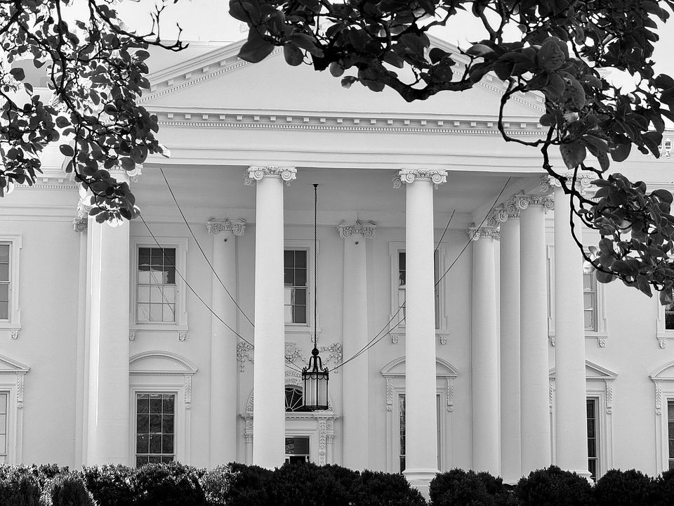 The White House North Portico in Washington, D.C
